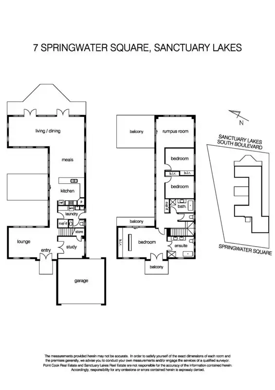 Floorplan of Homely house listing, 7 Springwater Square, Sanctuary Lakes VIC 3030