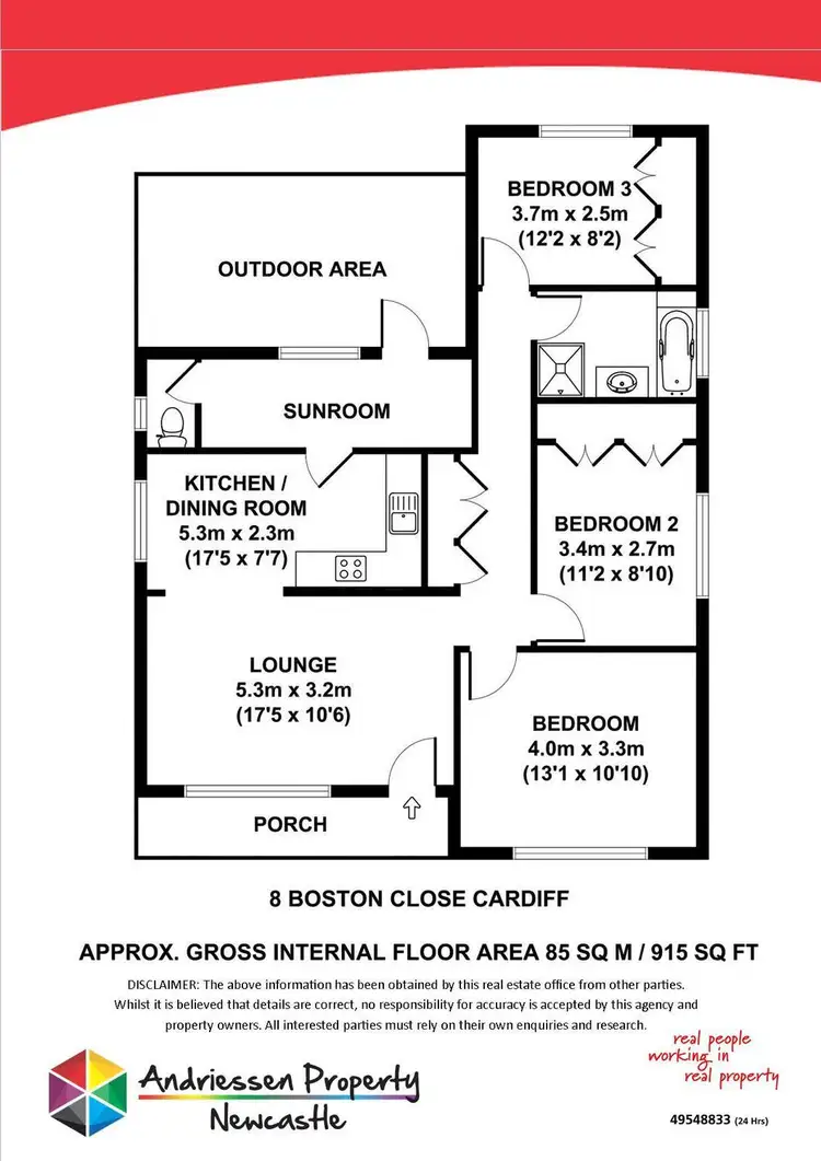 Floorplan of Homely house listing, 8 Boston Close, Cardiff NSW 2285