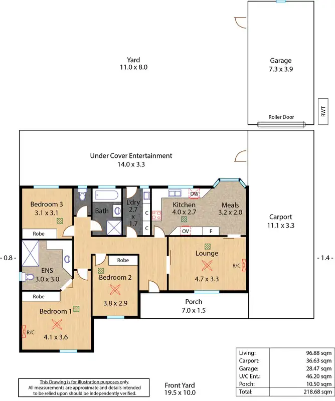 Floorplan of Homely house listing, 13 Dexter Drive, Salisbury East SA 5109