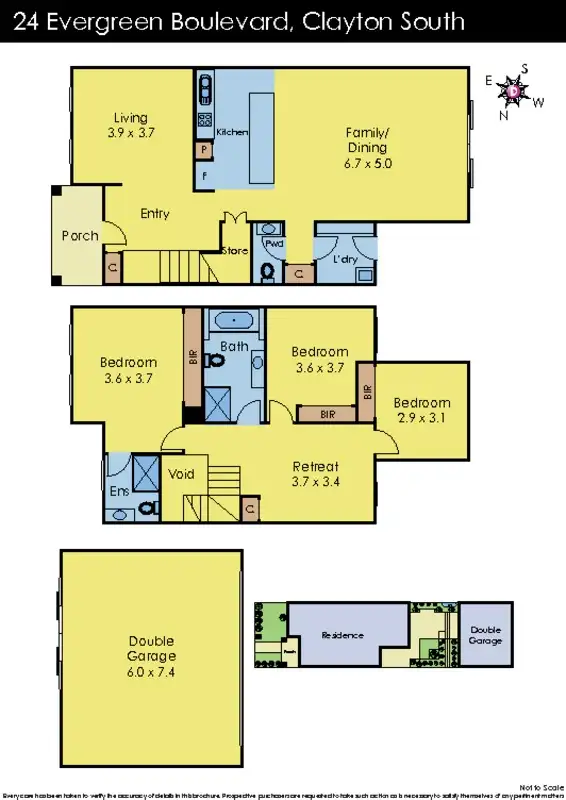 Floorplan of Homely house listing, 24 Evergreen Boulevard, Clayton South VIC 3169