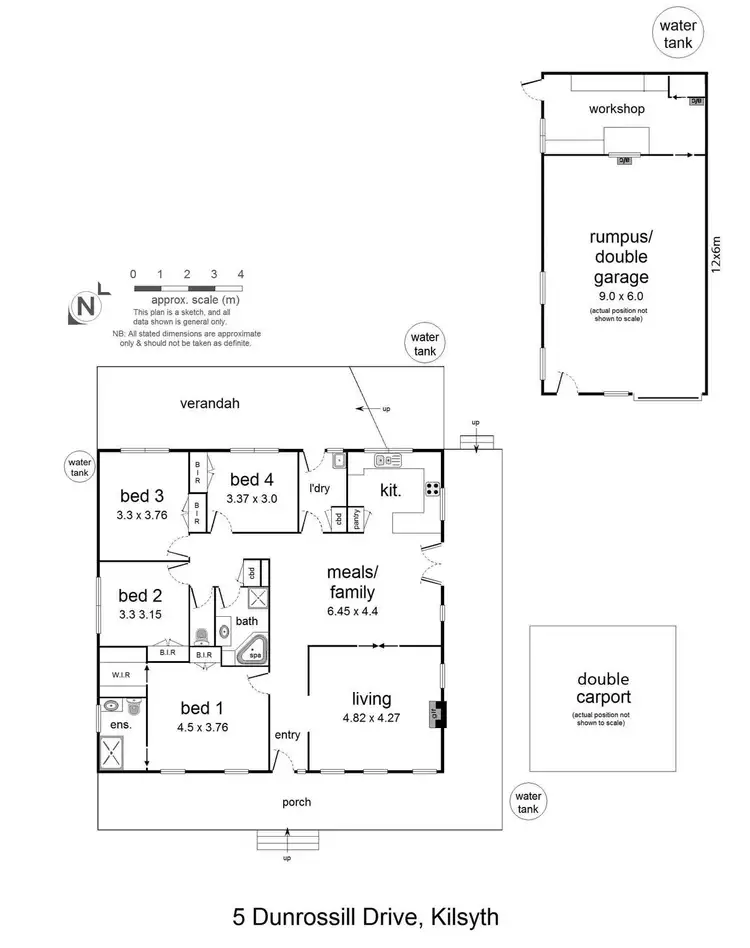 Floorplan of Homely house listing, 5 Dunrossil Drive, Kilsyth VIC 3137