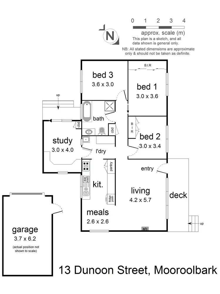 Floorplan of Homely house listing, 13 Dunoon Street, Mooroolbark VIC 3138