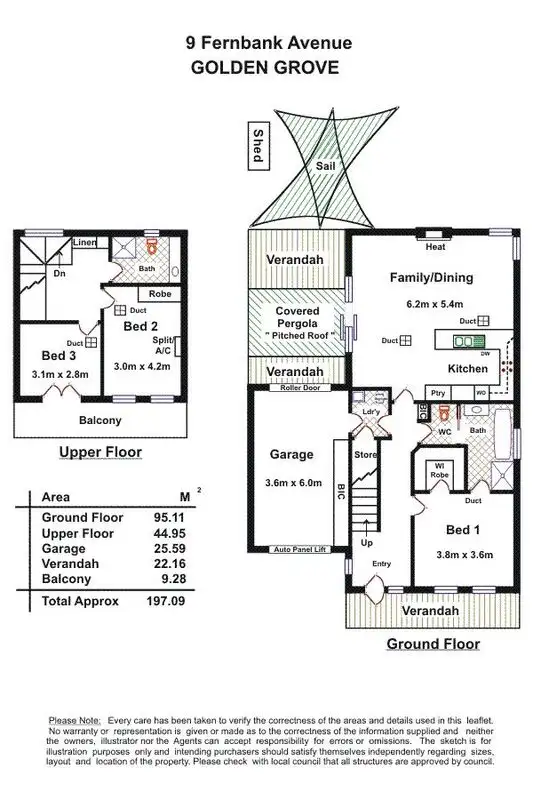 Floorplan of Homely house listing, 9 Fernbank Drive, Golden Grove SA 5125