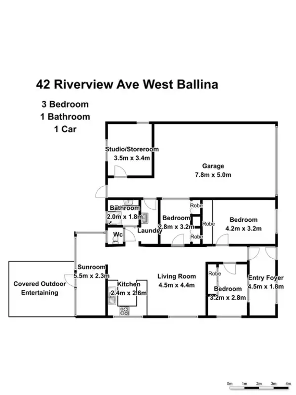Floorplan of Homely house listing, 42 Riverview Avenue, Ballina NSW 2478