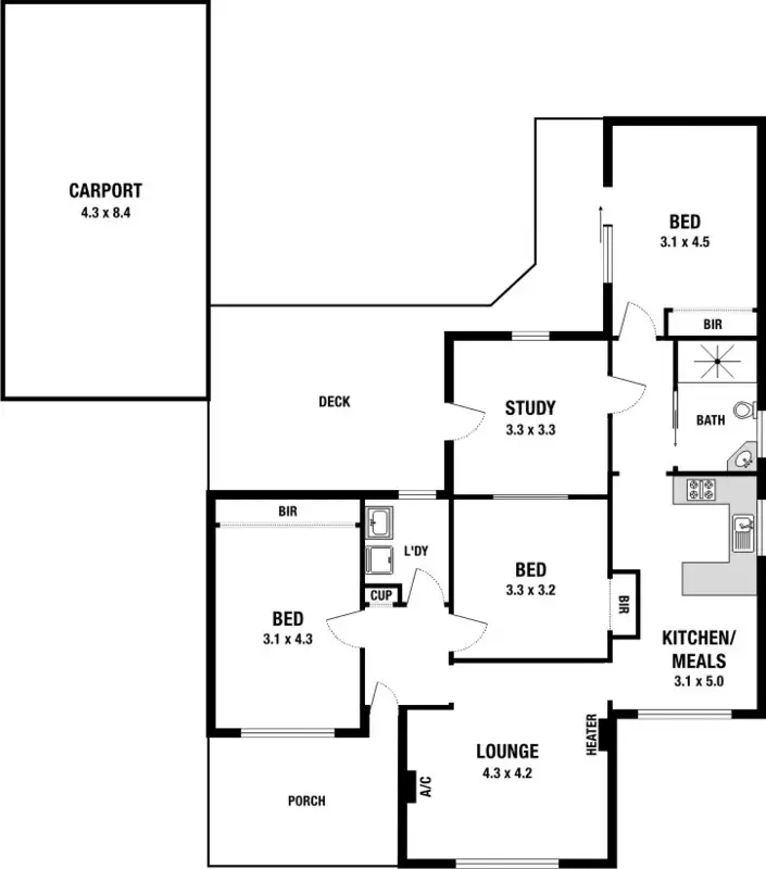 Floorplan of Homely house listing, 1/30 Timms Avenue, Croydon VIC 3136