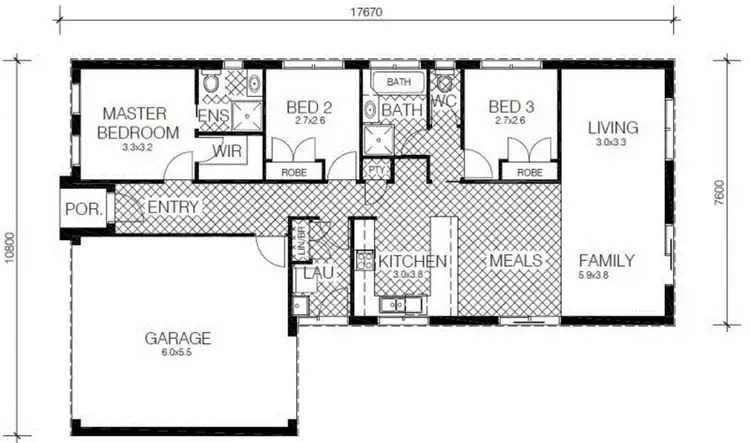 Floorplan of Homely house listing, 3 Kaimas Way, Dandenong VIC 3175