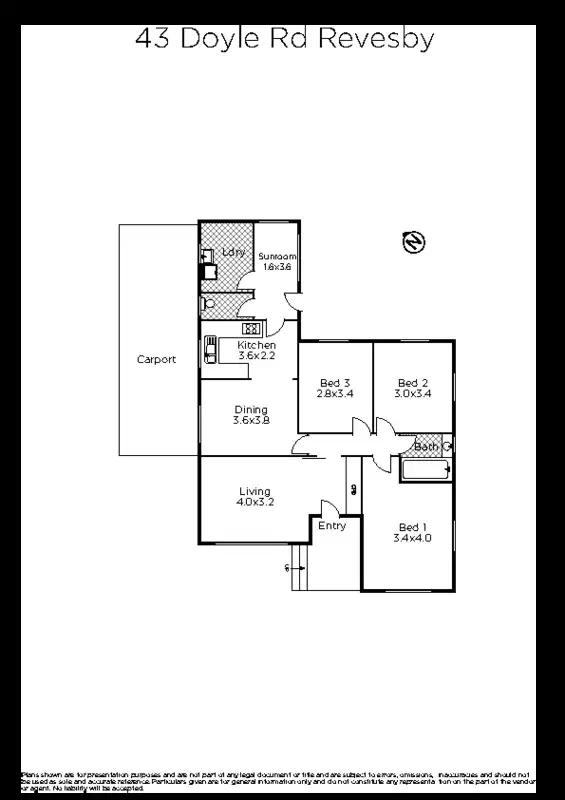 Floorplan of Homely house listing, 43 Doyle Road, Revesby NSW 2212