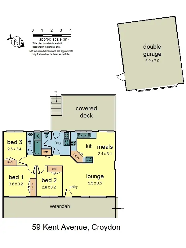Floorplan of Homely house listing, 59 Kent Avenue, Croydon VIC 3136