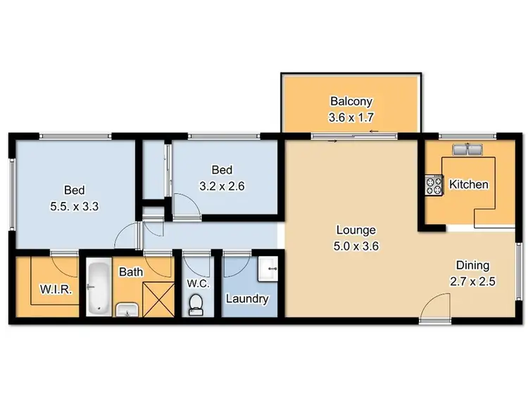 Floorplan of Homely unit listing, 7/13 Crane Street, Ballina NSW 2478