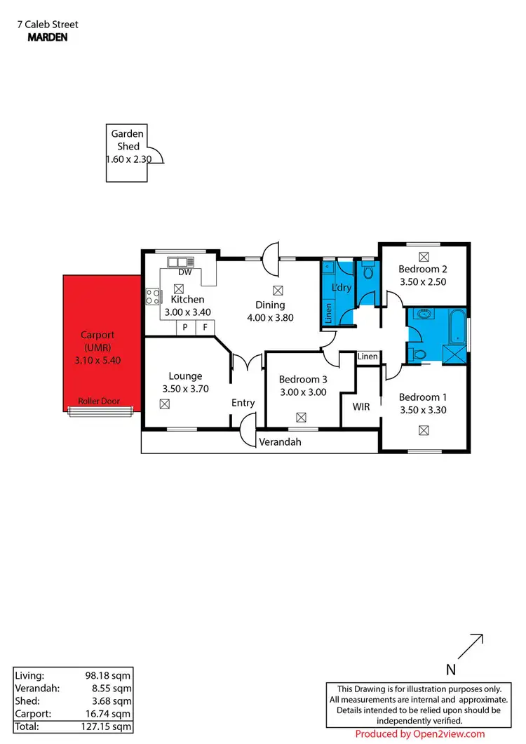Floorplan of Homely house listing, 7 Caleb Street, Marden SA 5070