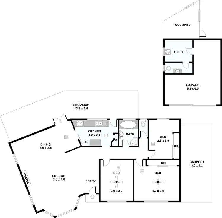 Floorplan of Homely house listing, 57 Osborn Terrace, Plympton SA 5038
