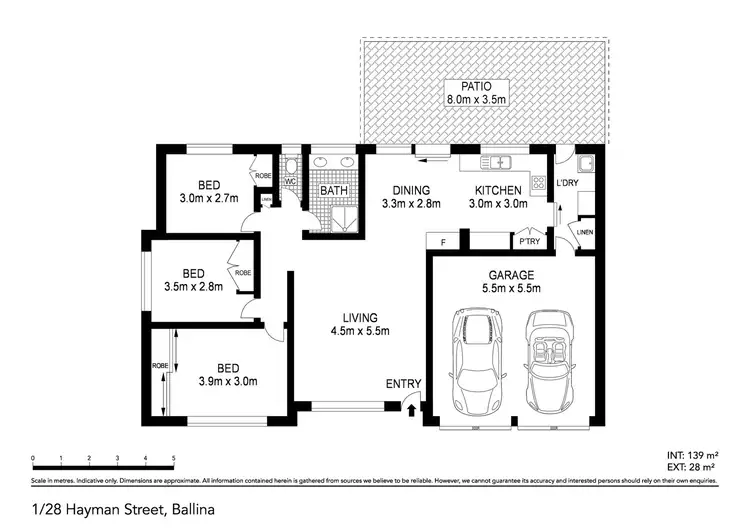 Floorplan of Homely villa listing, 1/28 Hayman Street, West Ballina NSW 2478