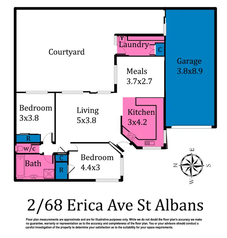 Floorplan of Homely house listing, 2/68 Erica Avenue, St Albans VIC 3021