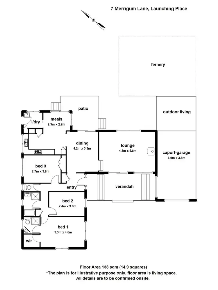 Floorplan of Homely house listing, 7 Merrigum Lane, Launching Place VIC 3139