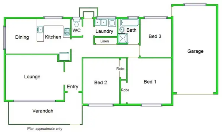 Floorplan of Homely house listing, 40 Callister St, Shepparton VIC 3630