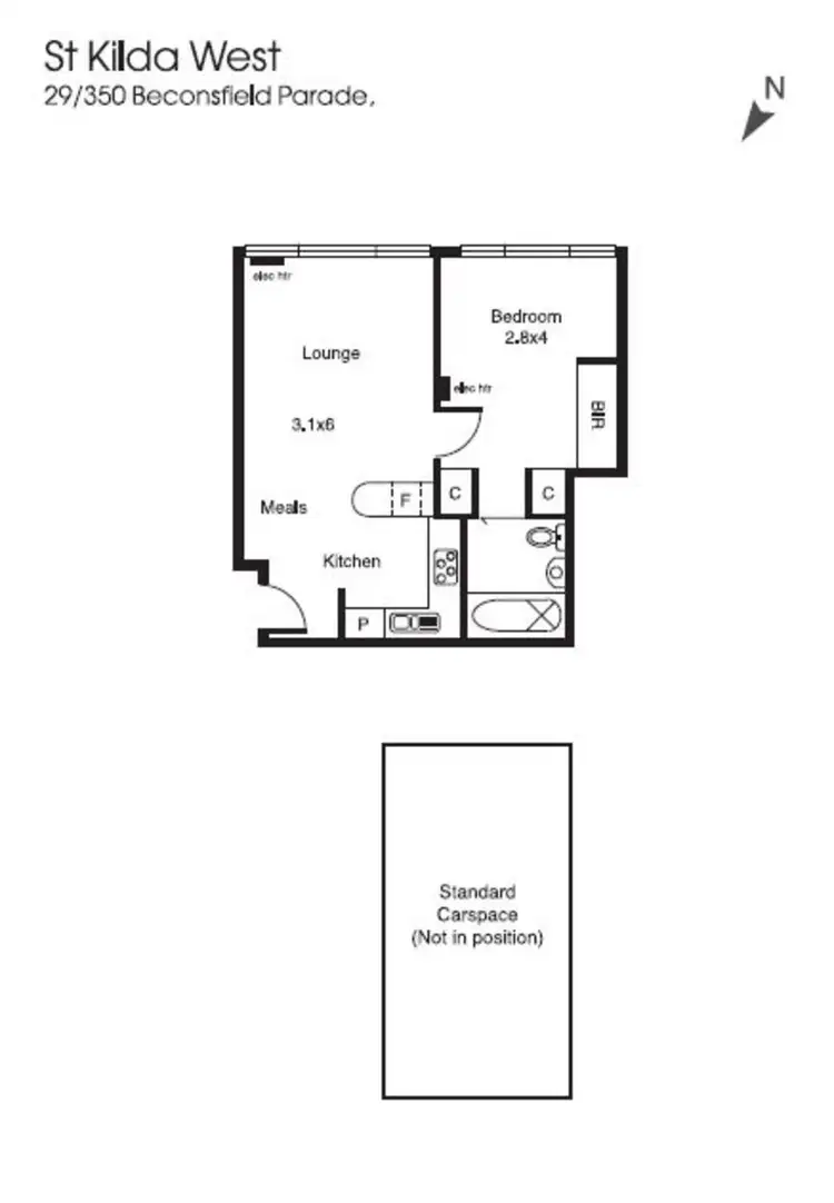 Floorplan of Homely apartment listing, Apartment 29/350 Beaconsfield Parade, St Kilda West VIC 3182