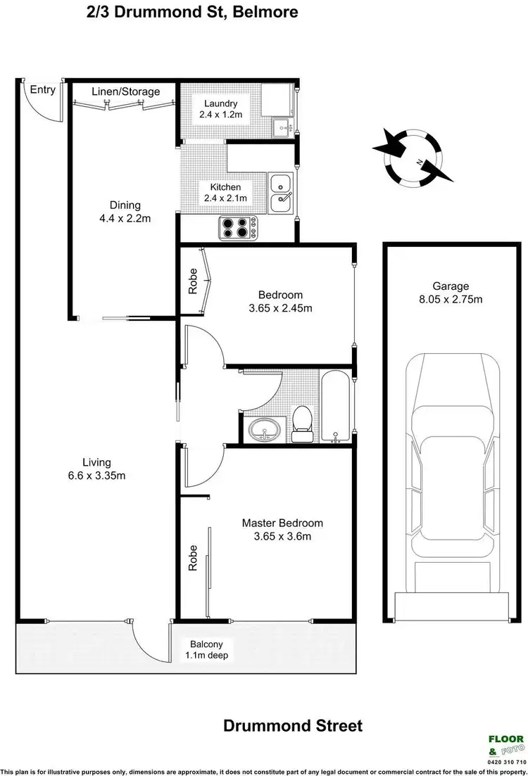 Floorplan of Homely unit listing, 2/3 Drummond Street, Belmore NSW 2192