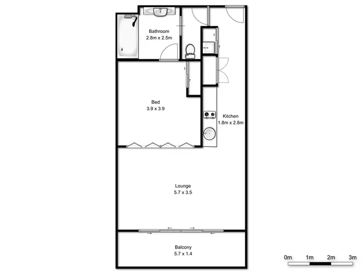 Floorplan of Homely unit listing, 620/2 Martin Street, Ballina NSW 2478