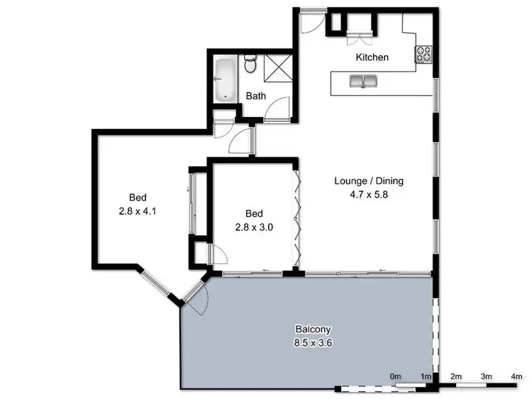 Floorplan of Homely apartment listing, 201/35 Fawcett Street, Ballina NSW 2478