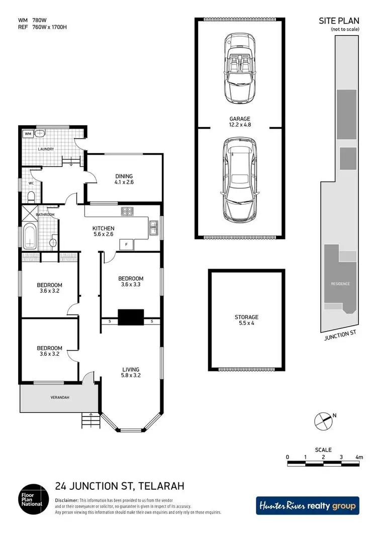 Floorplan of Homely house listing, 24 Junction Street, Telarah NSW 2320