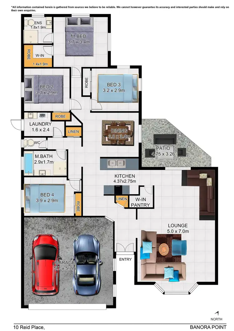 Floorplan of Homely house listing, 10 Reid Place, Banora Point NSW 2486