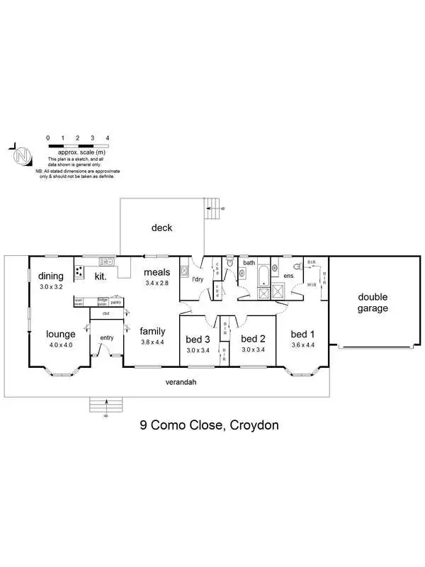 Floorplan of Homely house listing, 9 Como Close, Croydon VIC 3136