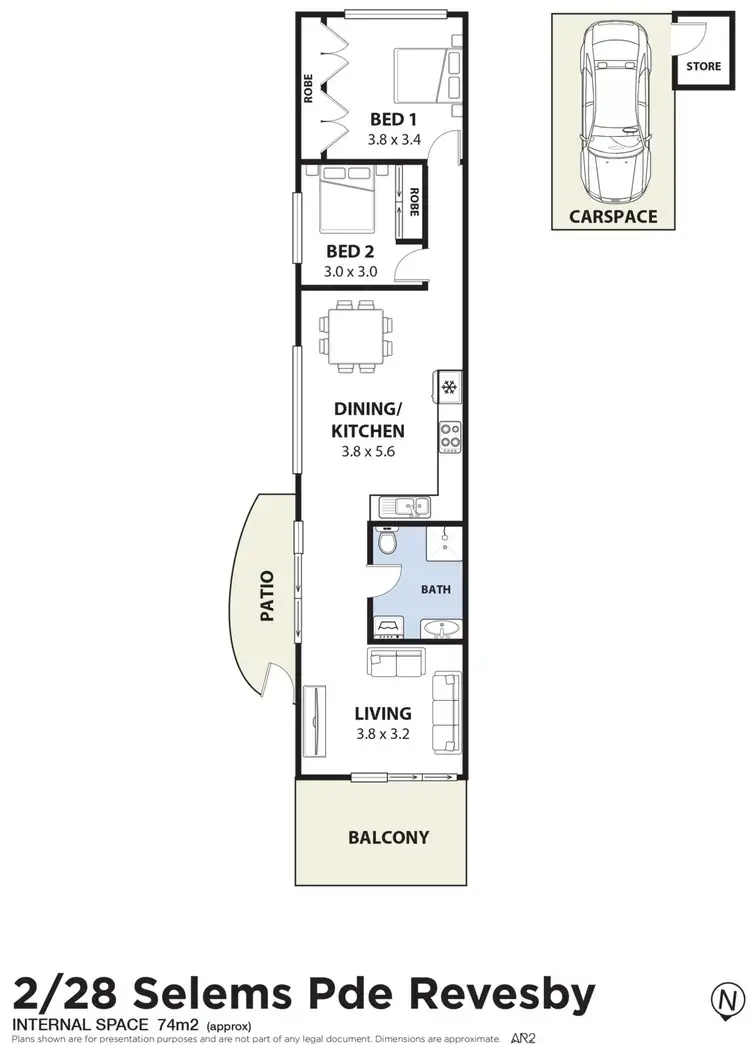 Floorplan of Homely unit listing, 2/28-32 Selems Parade, Revesby NSW 2212