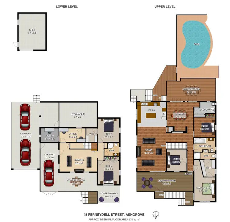 Floorplan of Homely house listing, 45 Ferneydell Street, Ashgrove QLD 4060