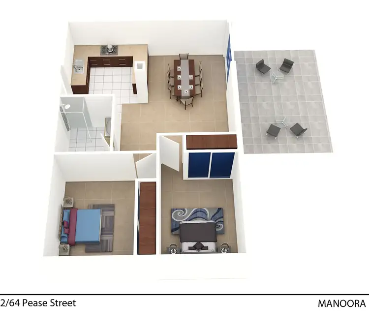 Floorplan of Homely apartment listing, 2/64 Pease Street, Manoora QLD 4870