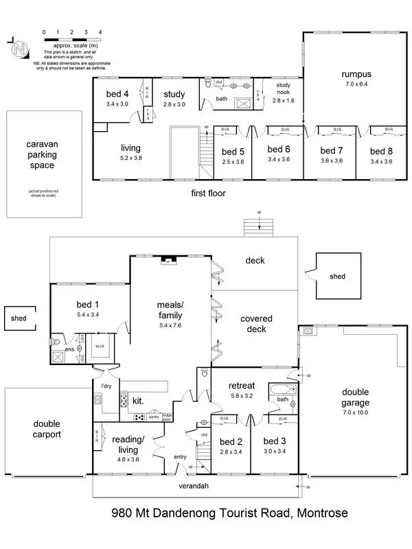 Floorplan of Homely house listing, 980 Mt Dandenong Tourist Road, Montrose VIC 3765