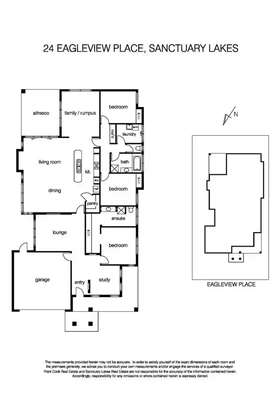 Floorplan of Homely house listing, 24 Eagleview Place, Sanctuary Lakes VIC 3030