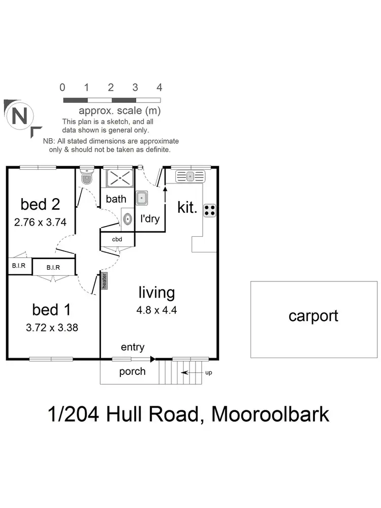 Floorplan of Homely unit listing, 1/204 Hull Road, Mooroolbark VIC 3138
