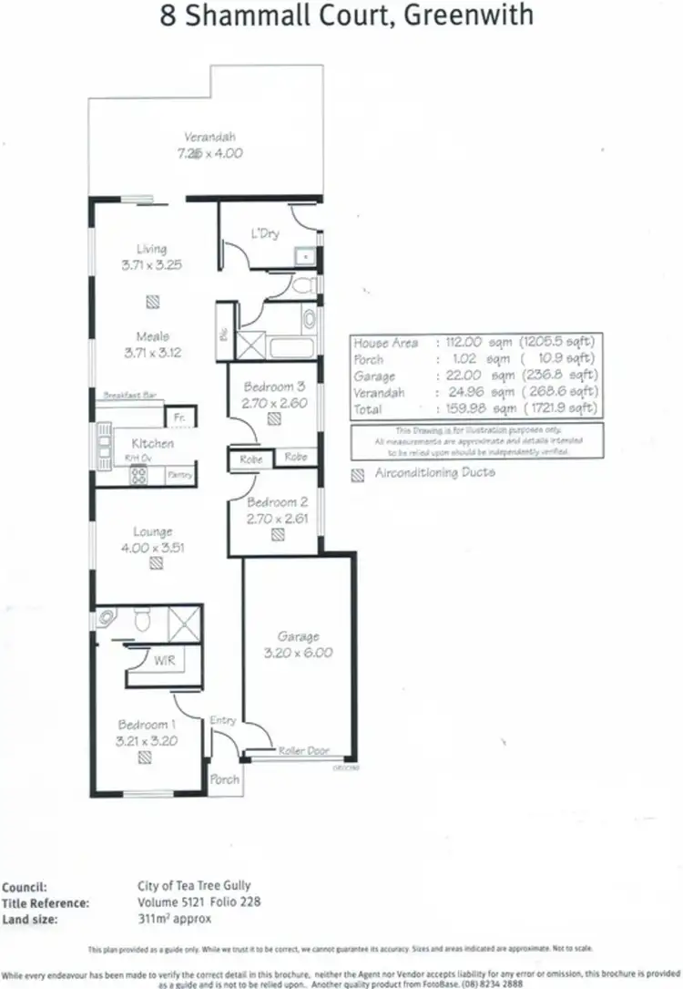 Floorplan of Homely house listing, 8 Shammall Court, Greenwith SA 5125