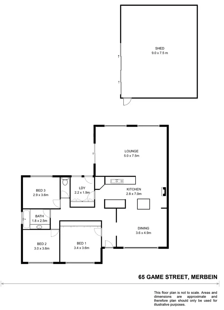 Floorplan of Homely house listing, 65 Game Street, Merbein VIC 3505