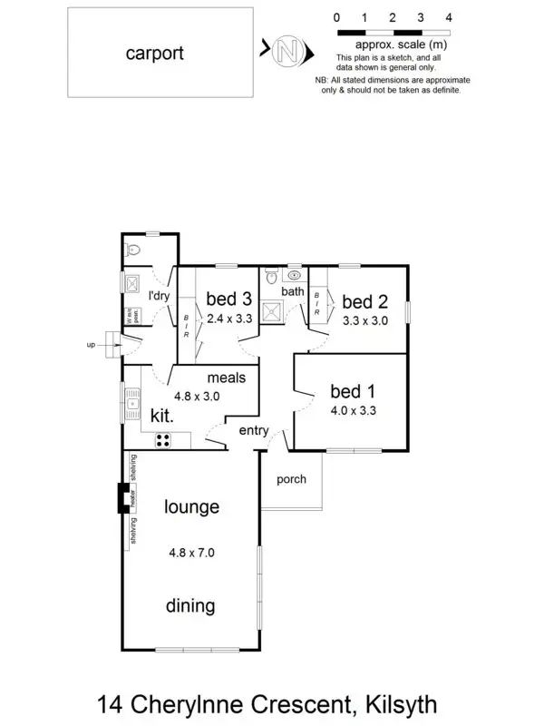 Floorplan of Homely house listing, 14 Cherylnne Crescent, Kilsyth VIC 3137