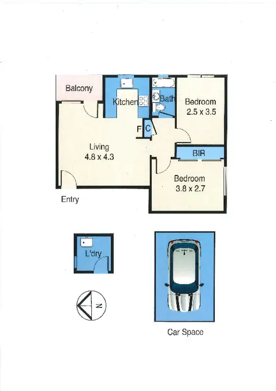 Floorplan of Homely unit listing, 18/542-544 New Canterbury Road, Dulwich Hill NSW 2203