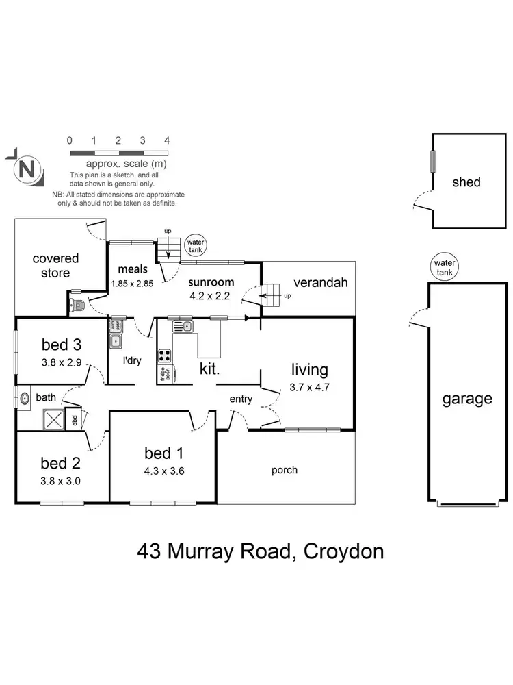Floorplan of Homely house listing, 43 Murray Road, Croydon VIC 3136
