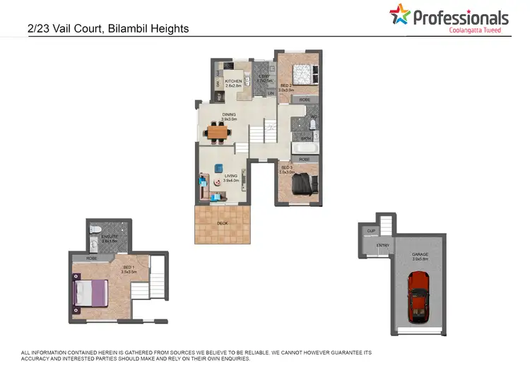 Floorplan of Homely semi-detached listing, 2/23 Vail Court, Bilambil Heights NSW 2486