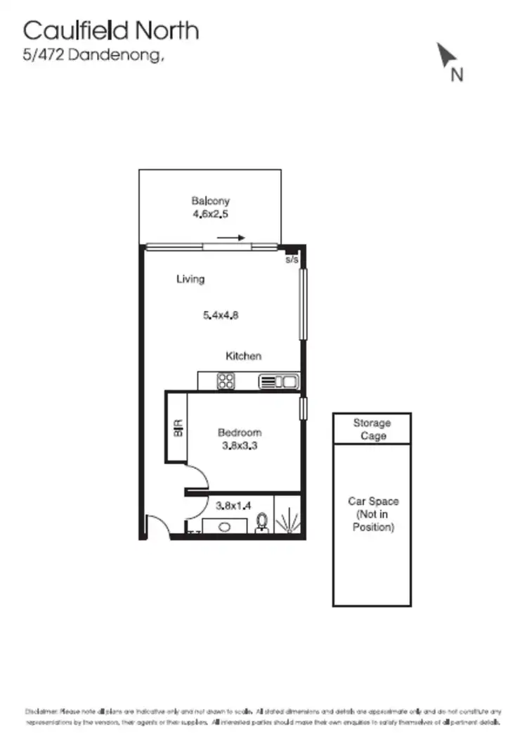 Floorplan of Homely apartment listing, 5/472 Dandenong Road, Caulfield North VIC 3161