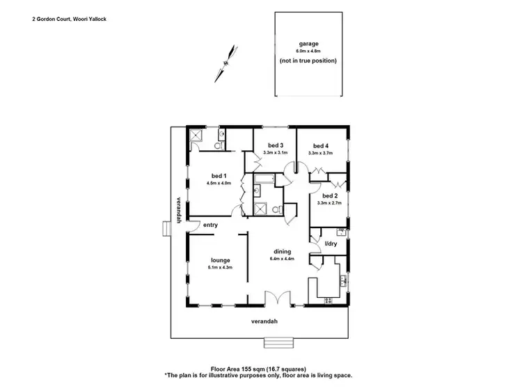 Floorplan of Homely house listing, 2 Gordon Court, Woori Yallock VIC 3139