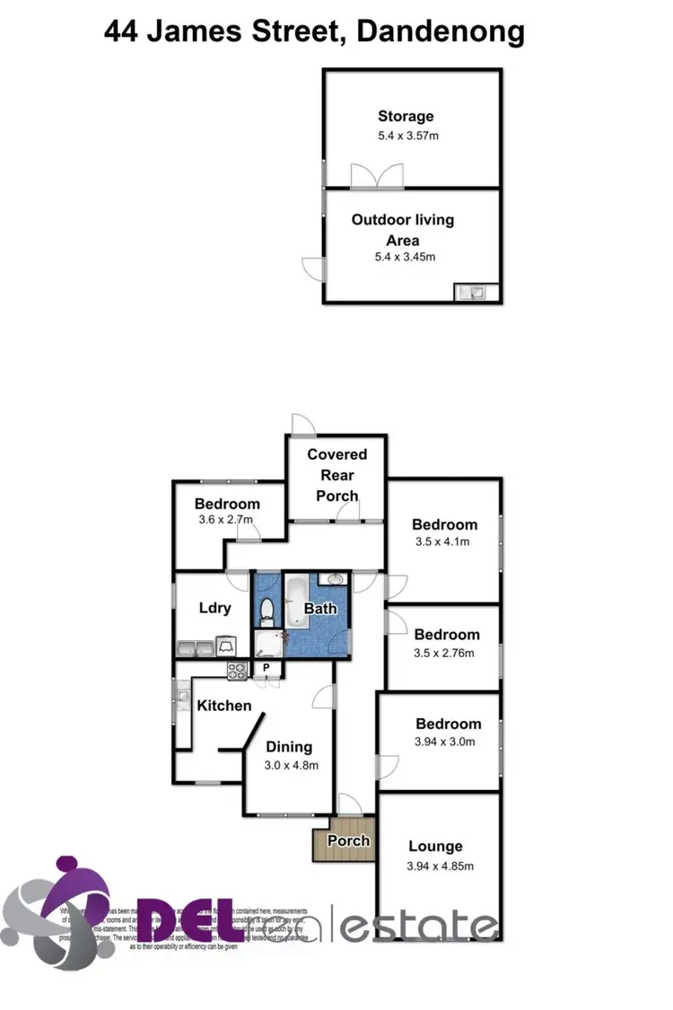 Floorplan of Homely house listing, 44 James Street, Dandenong VIC 3175