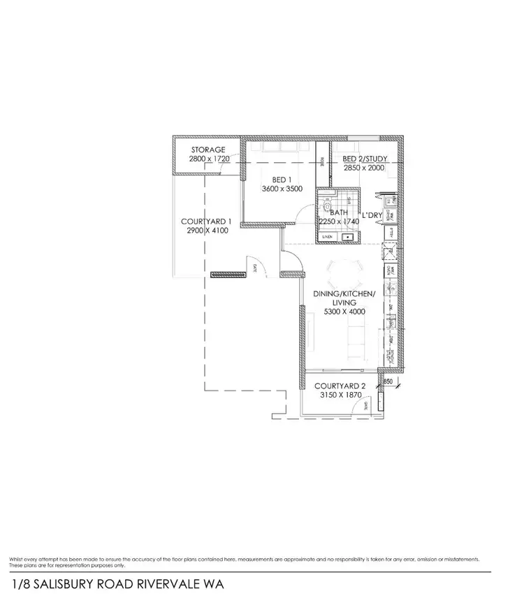 Floorplan of Homely apartment listing, 1/8 Salisbury Road, Rivervale WA 6103