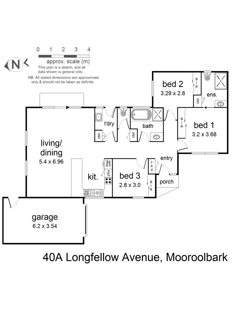 Floorplan of Homely unit listing, 40a Longfellow Avenue, Mooroolbark VIC 3138