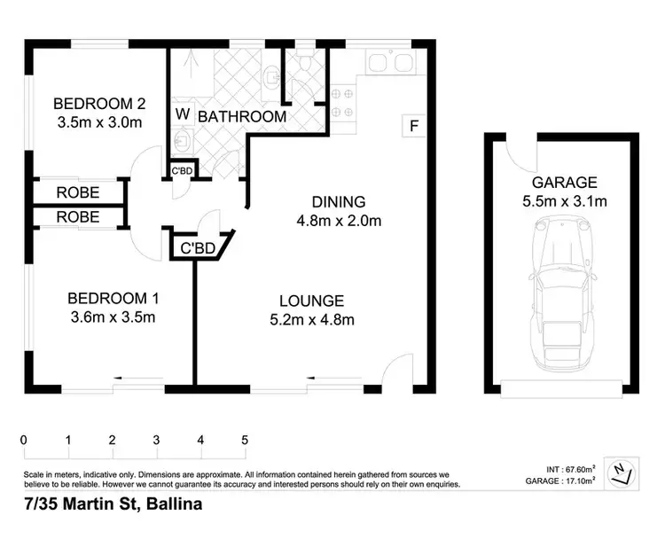 Floorplan of Homely unit listing, 7/35 Martin Street, Ballina NSW 2478