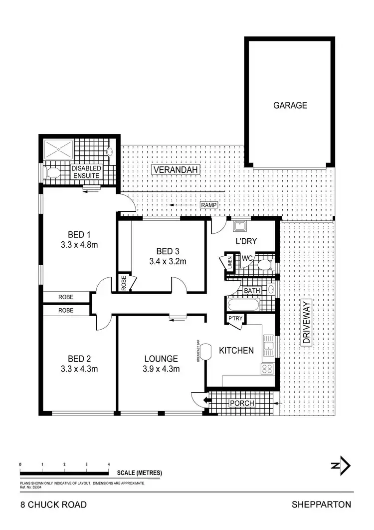 Floorplan of Homely house listing, 8 Chuck Road, Shepparton VIC 3630