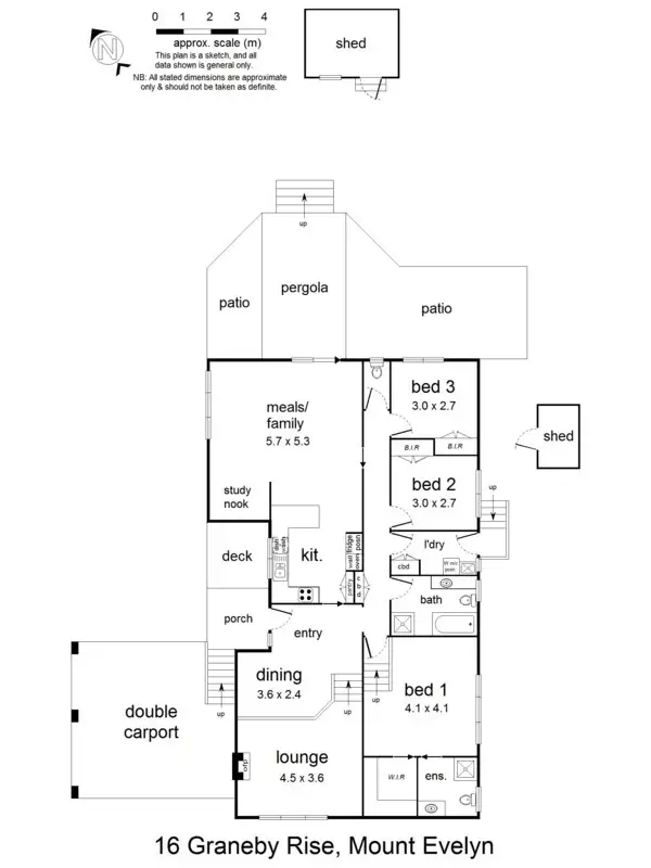 Floorplan of Homely house listing, 16 Graneby Rise, Mount Evelyn VIC 3796