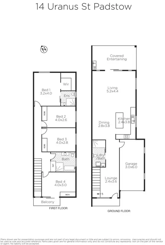 Floorplan of Homely semi-detached listing, 14 Uranus Road, Padstow NSW 2211