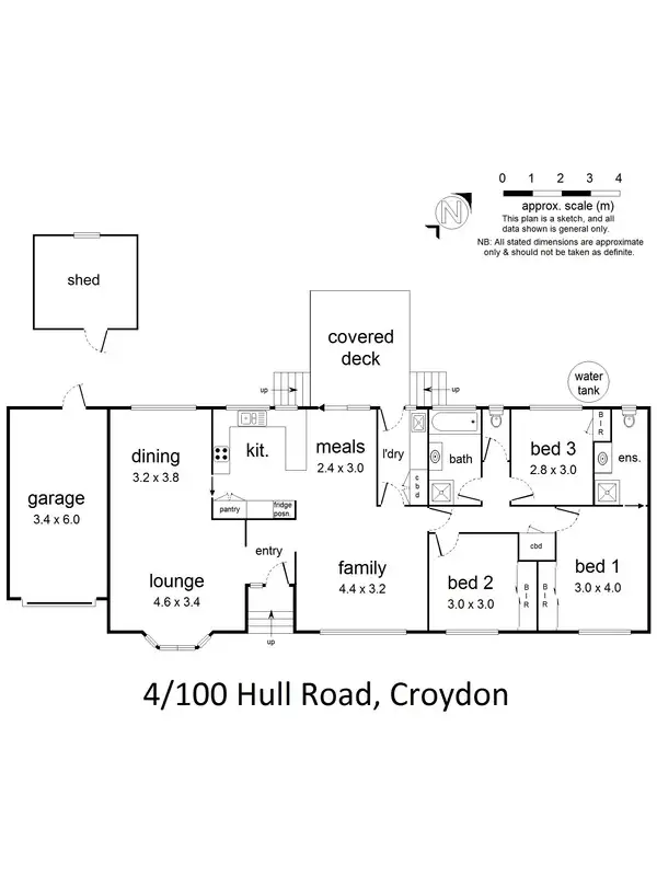Floorplan of Homely unit listing, 4/100 Hull Road, Croydon VIC 3136