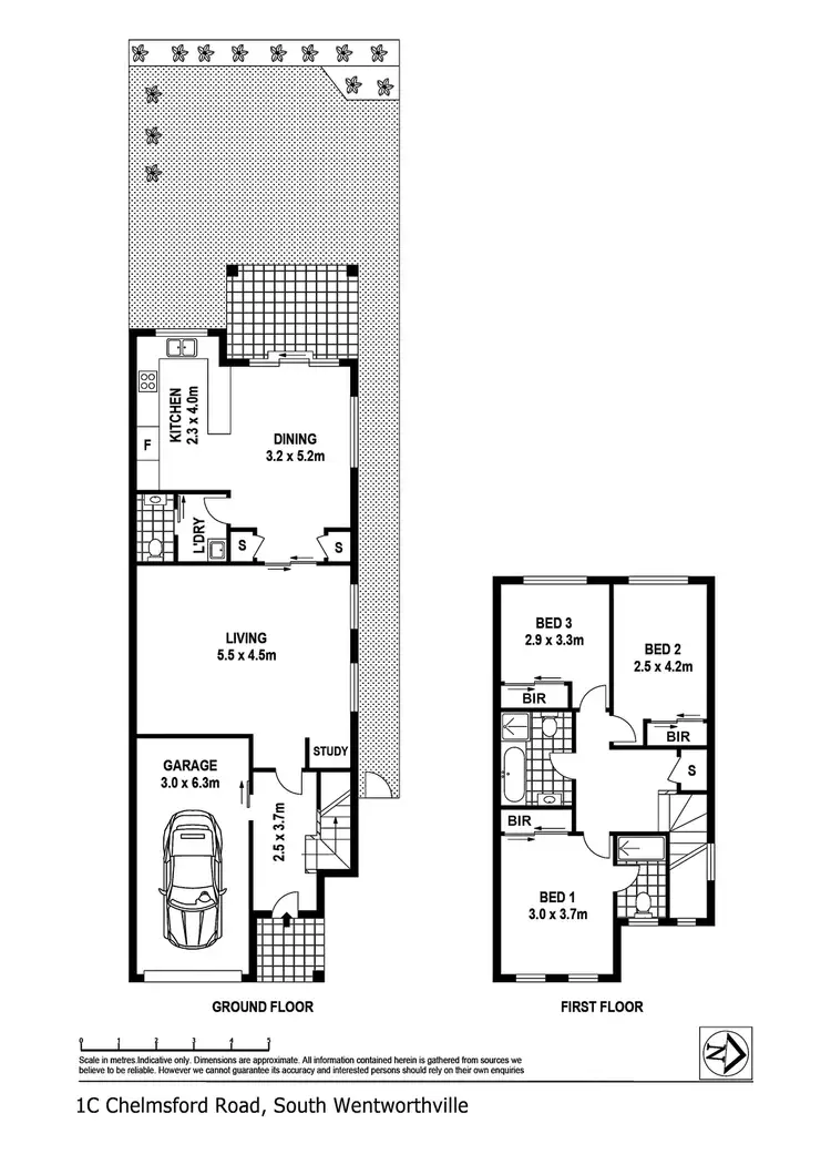 Floorplan of Homely semi-detached listing, 1C Chelmsford Road, South Wentworthville NSW 2145