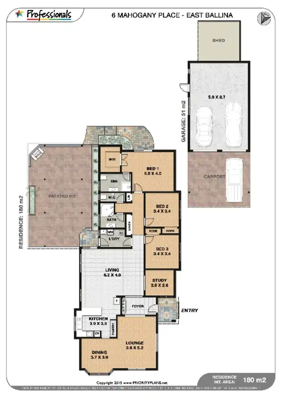 Floorplan of Homely house listing, 6 Mahogany Place, East Ballina NSW 2478